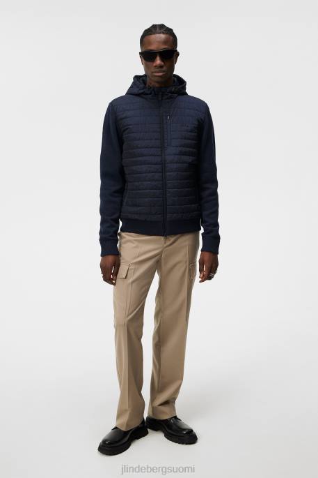 J.Lindeberg pierre neulottu hybriditakki miehet laivasto 4VD0996 vaatetus