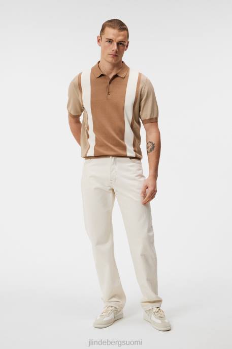 J.Lindeberg rey raidallinen poolo miehet tiikeriruskea 4VD01043 vaatetus