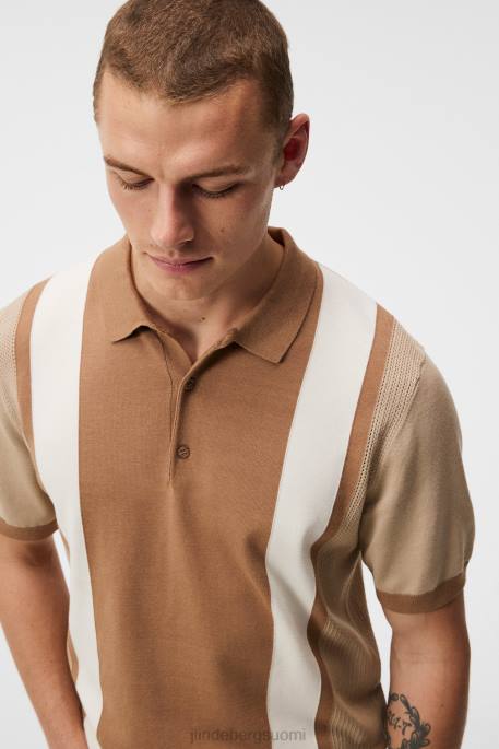 J.Lindeberg rey raidallinen poolo miehet tiikeriruskea 4VD01043 vaatetus