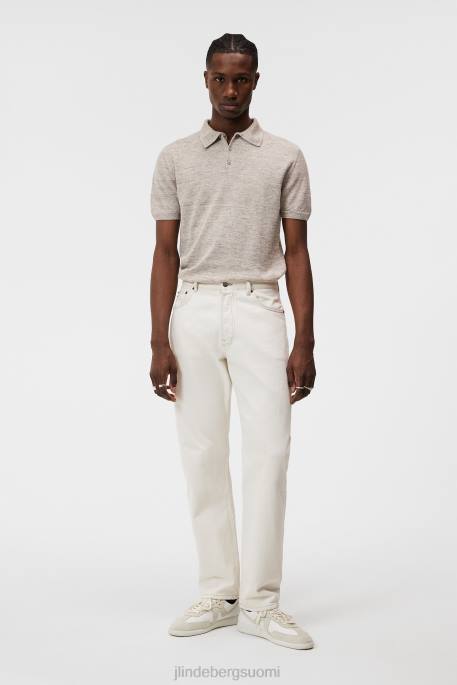 J.Lindeberg ridge pellavasekoitus poolo miehet safari beige 4VD01028 vaatetus