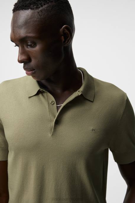 J.Lindeberg ridge rayon silkki poolo miehet aloe 4VD01064 vaatetus