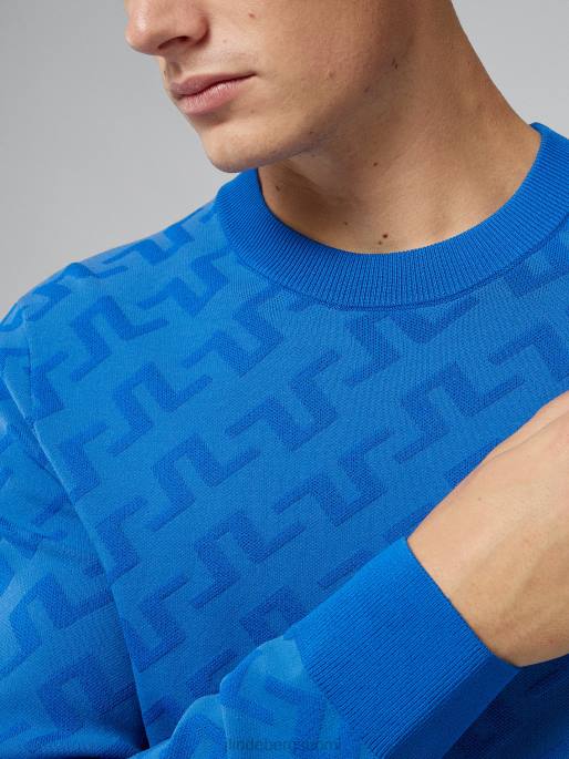 J.Lindeberg siltamonogrammi pusero miehet merensininen 4VD02345 vaatetus