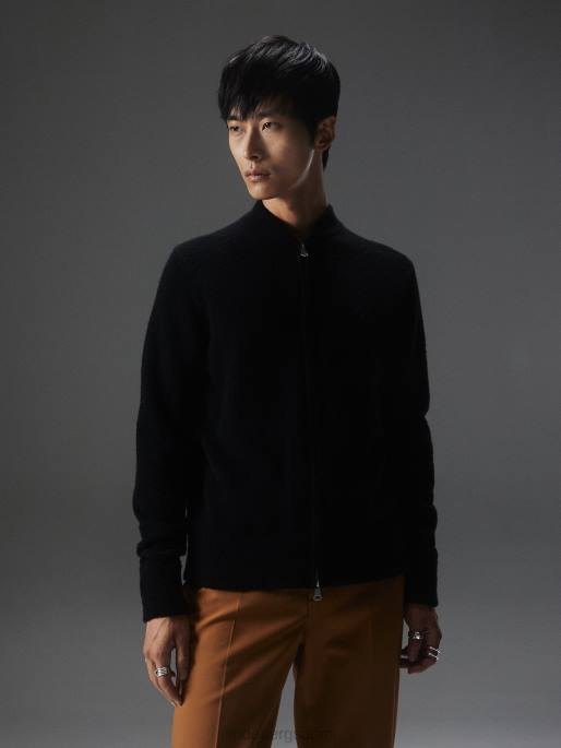 J.Lindeberg yousin merinovilla vetoketjullinen pusero miehet musta 4VD02277 vaatetus