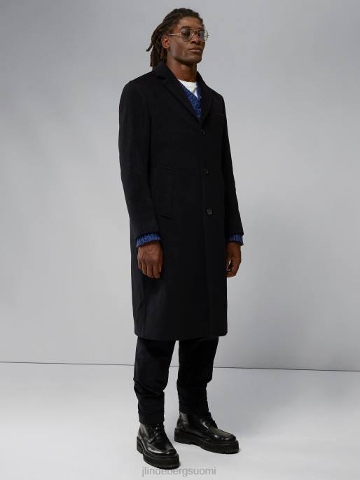 J.Lindeberg burkevillainen kashmir takki miehet musta 4VD02400 vaatetus