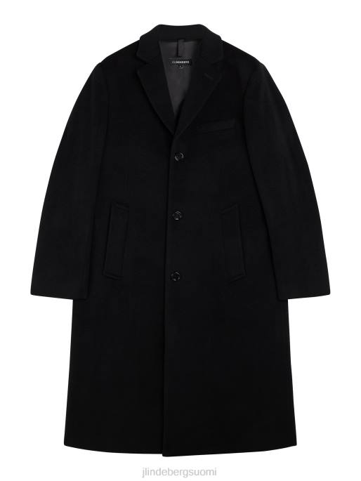 J.Lindeberg burkevillainen kashmir takki miehet musta 4VD02400 vaatetus
