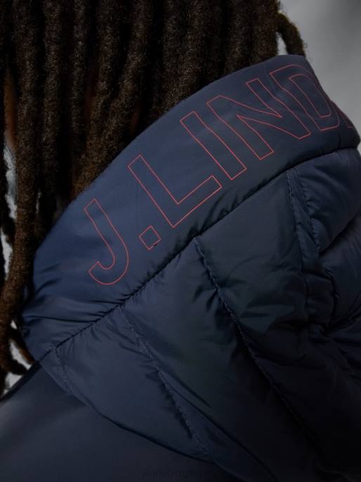 J.Lindeberg hybridi teksti untuvatakki miehet laivasto 4VD02437 vaatetus