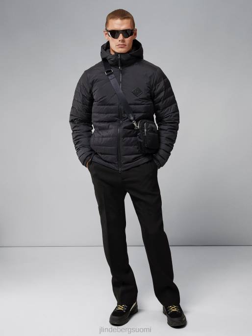 J.Lindeberg hybridi teksti untuvatakki miehet musta 4VD02438 vaatetus