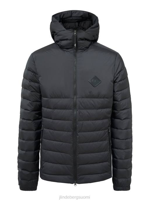 J.Lindeberg hybridi teksti untuvatakki miehet musta 4VD02438 vaatetus