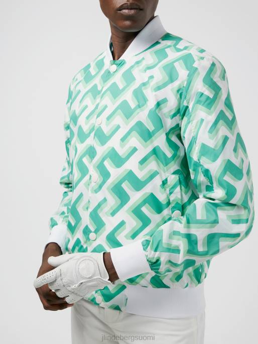 J.Lindeberg lux painettu pommikone miehet vihreä 3d-siltamonogrammi 4VD02451 vaatetus
