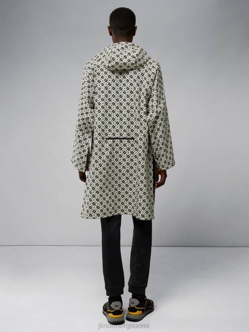 J.Lindeberg pakattava poncho miehet musta monogrammin tarkistus 4VD02426 vaatetus