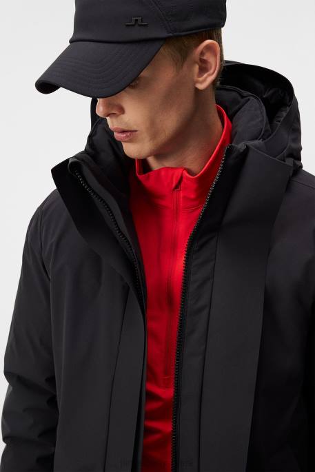 J.Lindeberg pitkin parkkia miehet musta 4VD0910 vaatetus