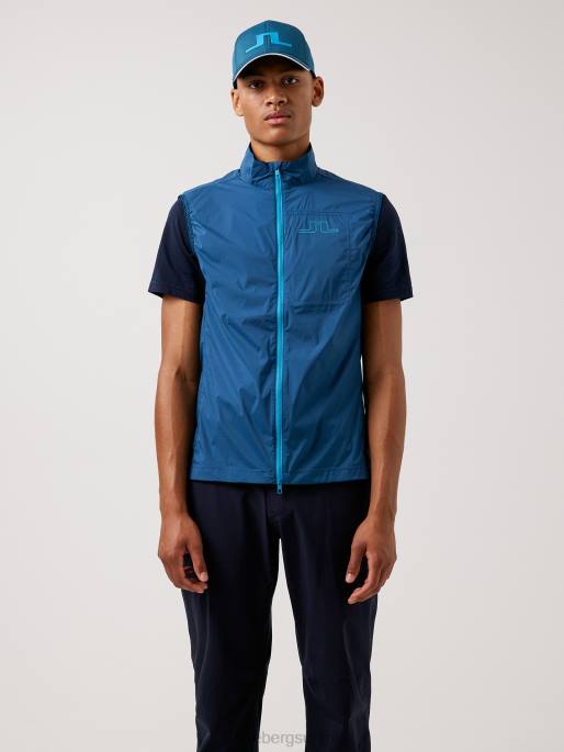 J.Lindeberg tuhkakevyt pakattava golfliivi miehet majolican sininen 4VD02493 vaatetus