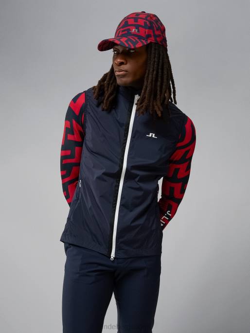 J.Lindeberg tuhkakevyt pakattava liivi miehet laivasto 4VD02393 vaatetus