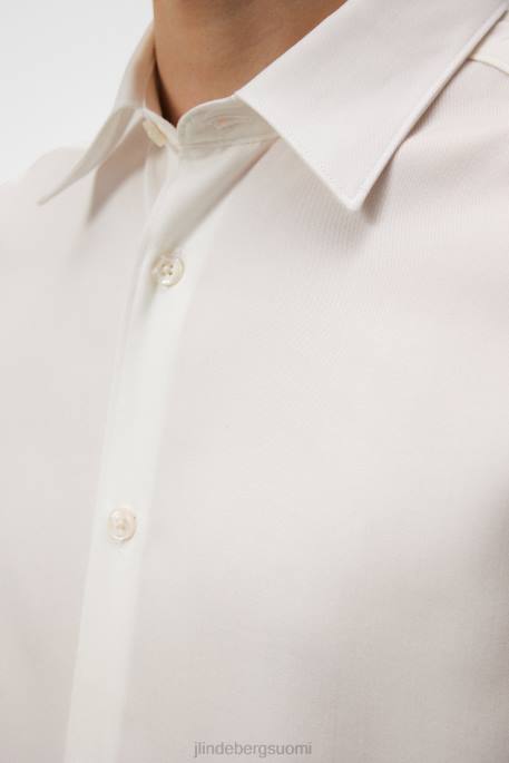 J.Lindeberg Comfort Tencel ohut paita miehet pilvi valkoinen 4VD01185 vaatetus