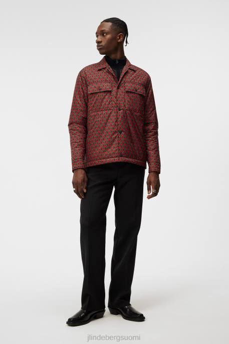 J.Lindeberg Niilin topattu printtipaita miehet munkki geo musta 4VD01148 vaatetus