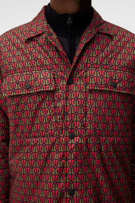 J.Lindeberg Niilin topattu printtipaita miehet munkki geo musta 4VD01148 vaatetus