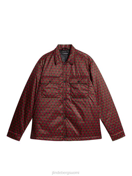 J.Lindeberg Niilin topattu printtipaita miehet munkki geo musta 4VD01148 vaatetus