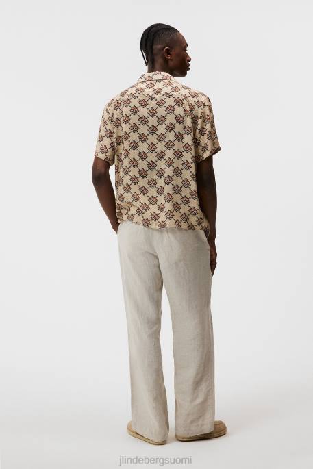 J.Lindeberg donso diamond boxy paita miehet safari beige 4VD01171 vaatetus