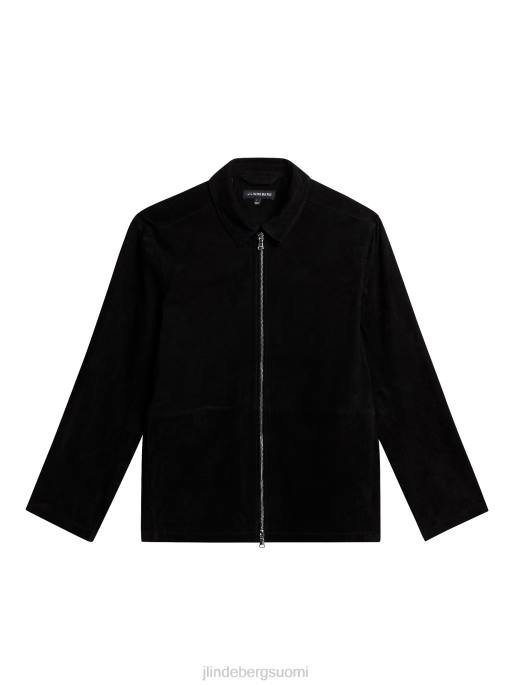 J.Lindeberg jonahin mokkanahkainen paita miehet musta 4VD01163 vaatetus