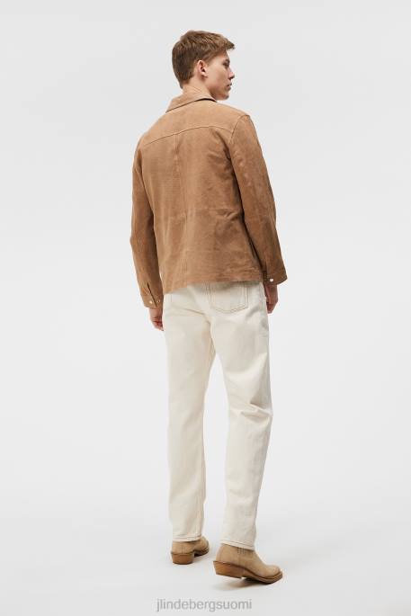 J.Lindeberg jonahin mokkanahkainen paita miehet tiikeriruskea 4VD01196 vaatetus