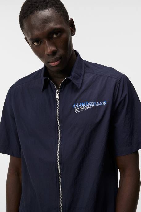 J.Lindeberg ketjullinen nylon vetoketjullinen paita miehet laivasto 4VD01167 vaatetus