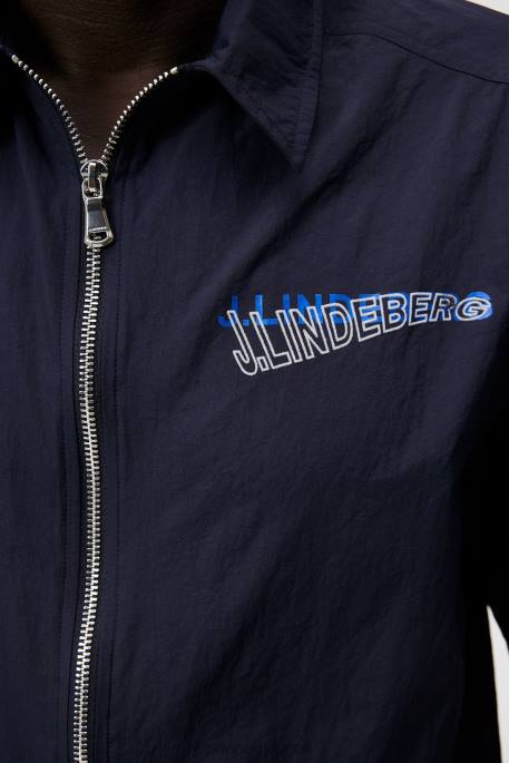 J.Lindeberg ketjullinen nylon vetoketjullinen paita miehet laivasto 4VD01167 vaatetus