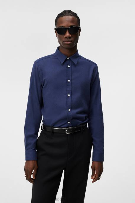 J.Lindeberg kevyt flanelli ohut paita miehet laivasto 4VD01157 vaatetus