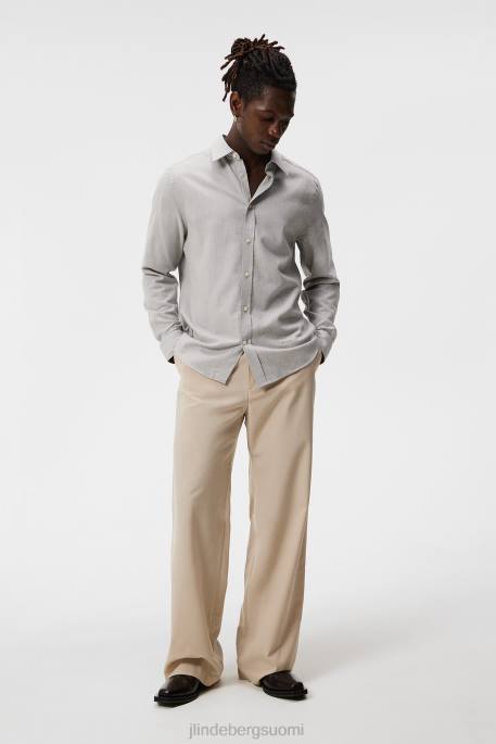 J.Lindeberg kevyt flanelli ohut paita miehet vaalean harmaa 4VD01156 vaatetus