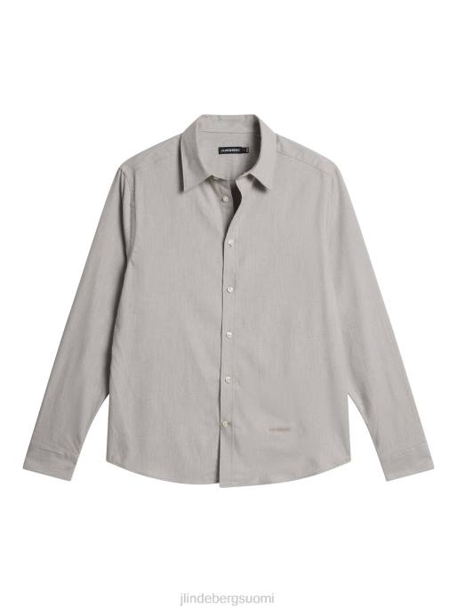 J.Lindeberg kevyt flanelli ohut paita miehet vaalean harmaa 4VD01156 vaatetus