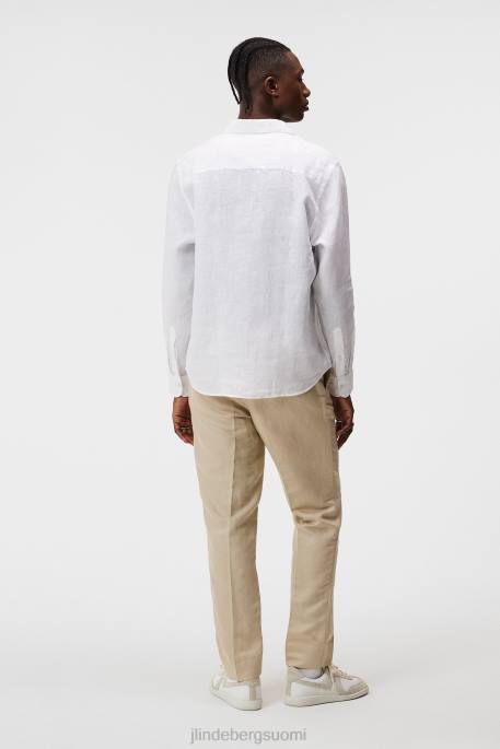 J.Lindeberg pellava melange-paita miehet valkoinen 4VD01176 vaatetus