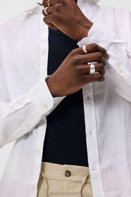 J.Lindeberg pellava melange-paita miehet valkoinen 4VD01176 vaatetus