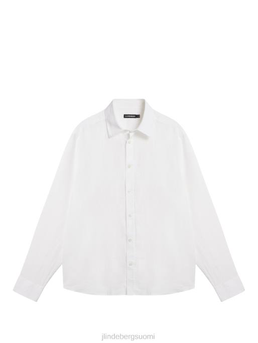 J.Lindeberg pellava melange-paita miehet valkoinen 4VD01176 vaatetus