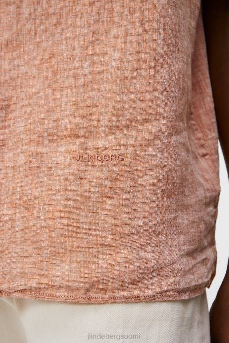 J.Lindeberg pellavamelange lyhythihainen paita miehet minimaalinen 4VD01175 vaatetus