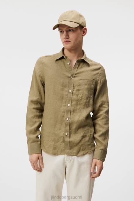 J.Lindeberg puhdas pellava ohut paita miehet aloe 4VD01189 vaatetus