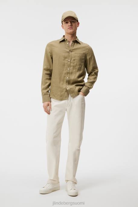J.Lindeberg puhdas pellava ohut paita miehet aloe 4VD01189 vaatetus