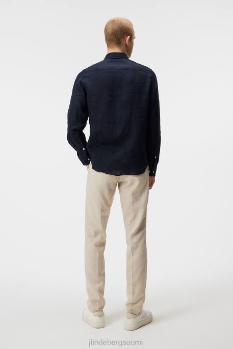 J.Lindeberg puhdas pellava ohut paita miehet laivasto 4VD01187 vaatetus