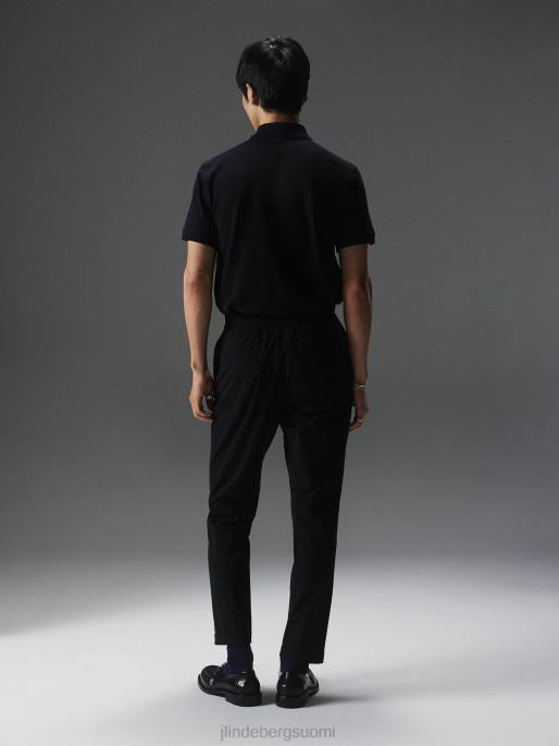 J.Lindeberg arlo logo patch polo miehet musta 4VD02068 vaatetus