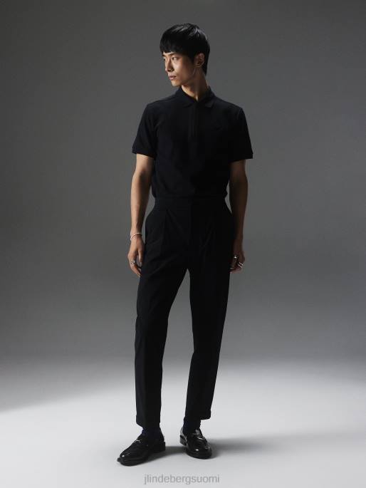 J.Lindeberg arlo logo patch polo miehet musta 4VD02068 vaatetus