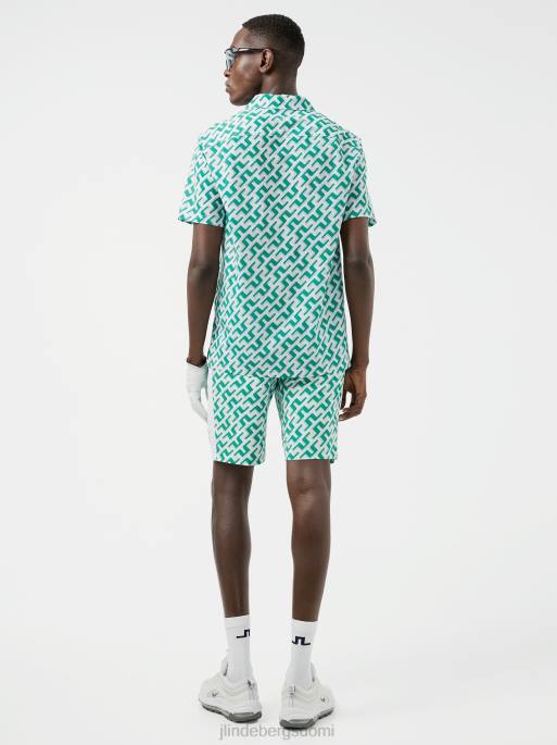 J.Lindeberg lomakeskuksen golfpaita miehet vihreä 3d-siltamonogrammi 4VD02081 vaatetus