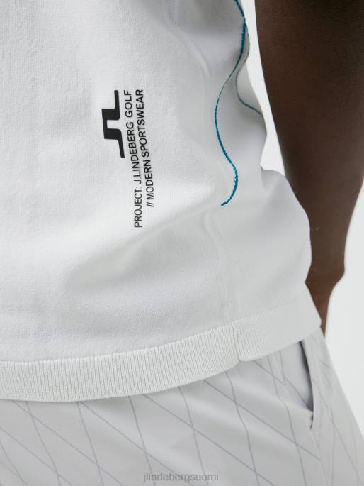 J.Lindeberg luka neulottu golfpoolo miehet valkoinen 4VD02082 vaatetus