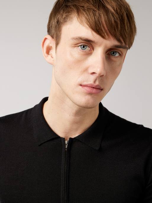 J.Lindeberg nino neulottu poolo miehet musta 4VD02114 vaatetus