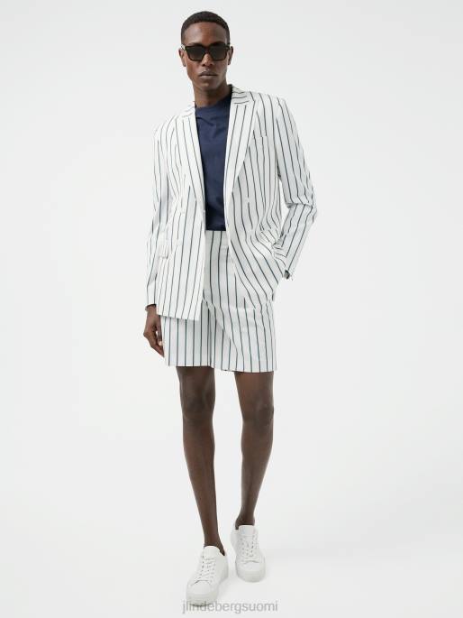 J.Lindeberg Randy pinstripe bermuda shortsit miehet valkoinen 4VD02559 vaatetus