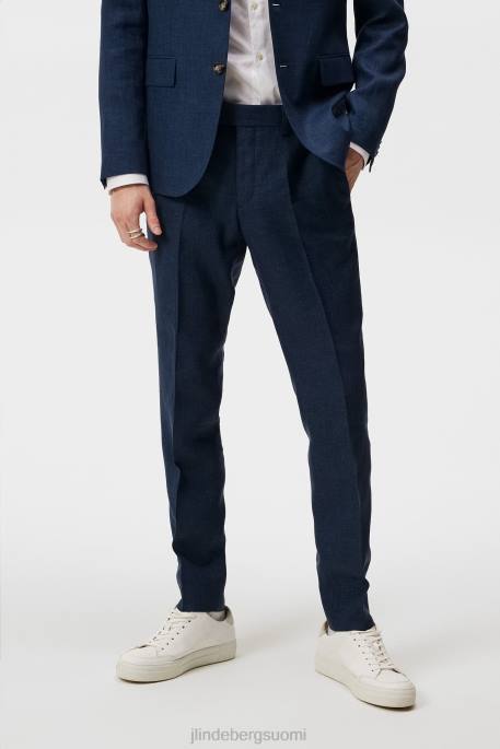 J.Lindeberg grant super pellavahousut miehet sininen indigo 4VD01219 vaatetus