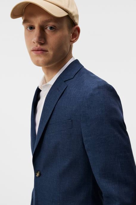 J.Lindeberg hopper super pellava bleiseri miehet sininen indigo 4VD01221 vaatetus