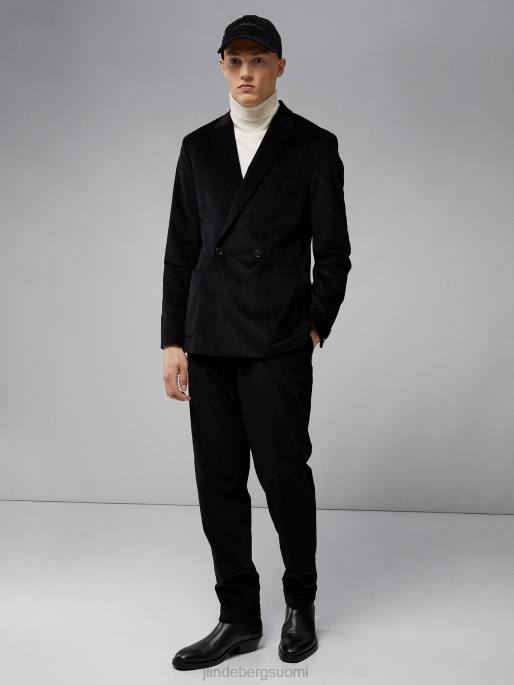 J.Lindeberg kuivaa vakosametti bleiseri miehet musta 4VD02556 vaatetus