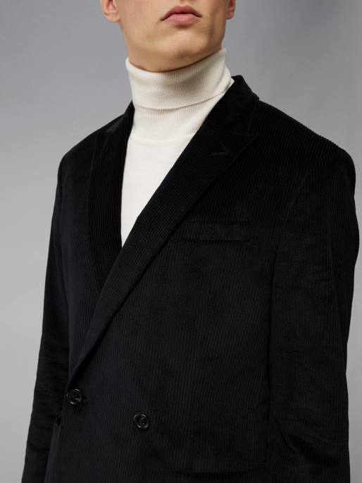 J.Lindeberg kuivaa vakosametti bleiseri miehet musta 4VD02556 vaatetus