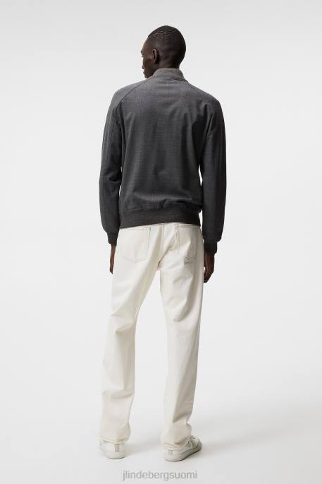 J.Lindeberg thom-rakenteinen 2-ääninen pommikone miehet vaaleanharmaa melansi 4VD01216 vaatetus