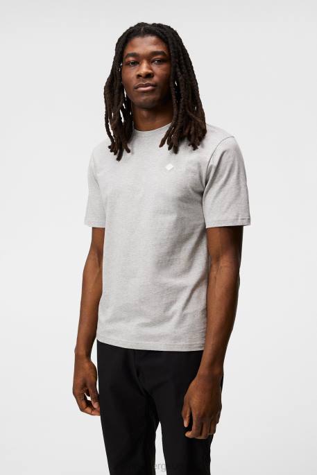 J.Lindeberg Dale Diamond Patch -t-paita miehet vaaleanharmaa melansi 4VD0980 vaatetus