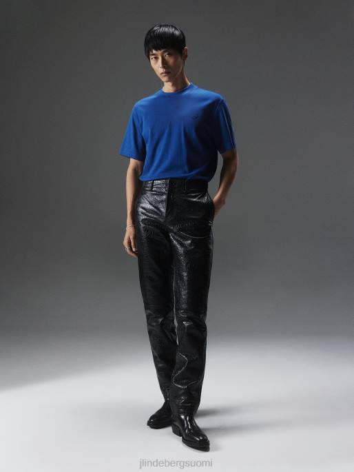 J.Lindeberg adan patch mock kaula t-paita miehet laivaston pioni 4VD02137 vaatetus