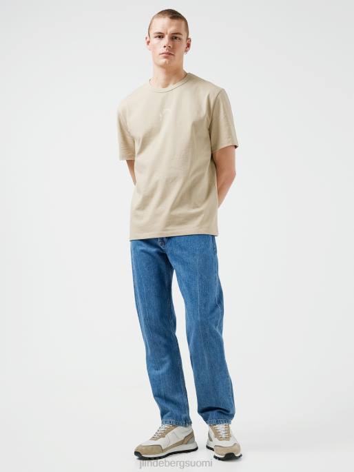 J.Lindeberg collin-logoprintti t-paita miehet safari beige 4VD02143 vaatetus